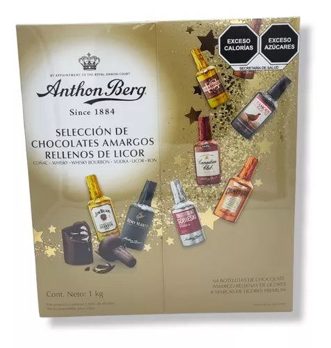 Chocolates Amargos Rellenos De Licor Anthon Berg 64 Piezas