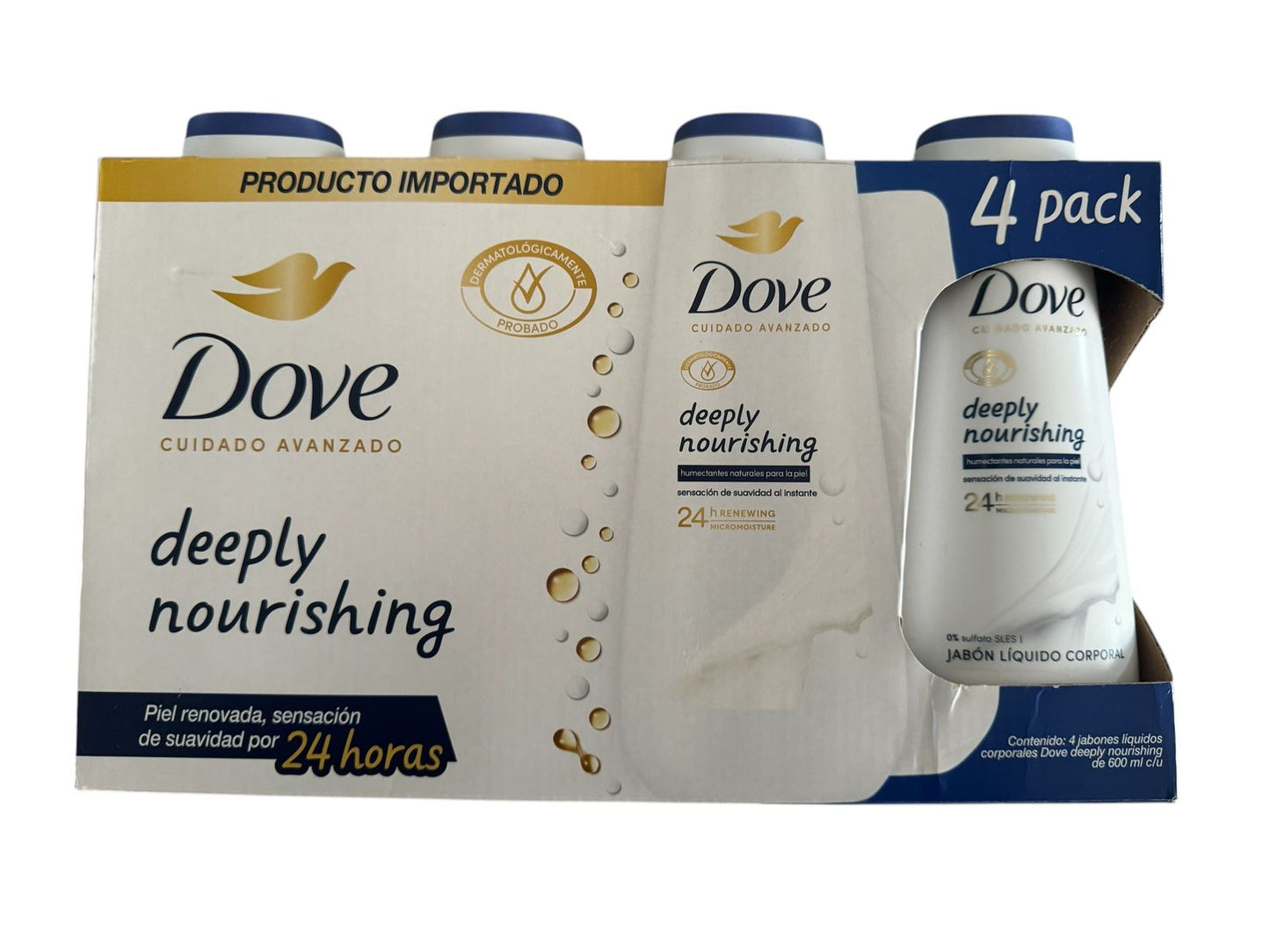 4 Pack Jabon Liquido Corporal Profundamente Nutritiva