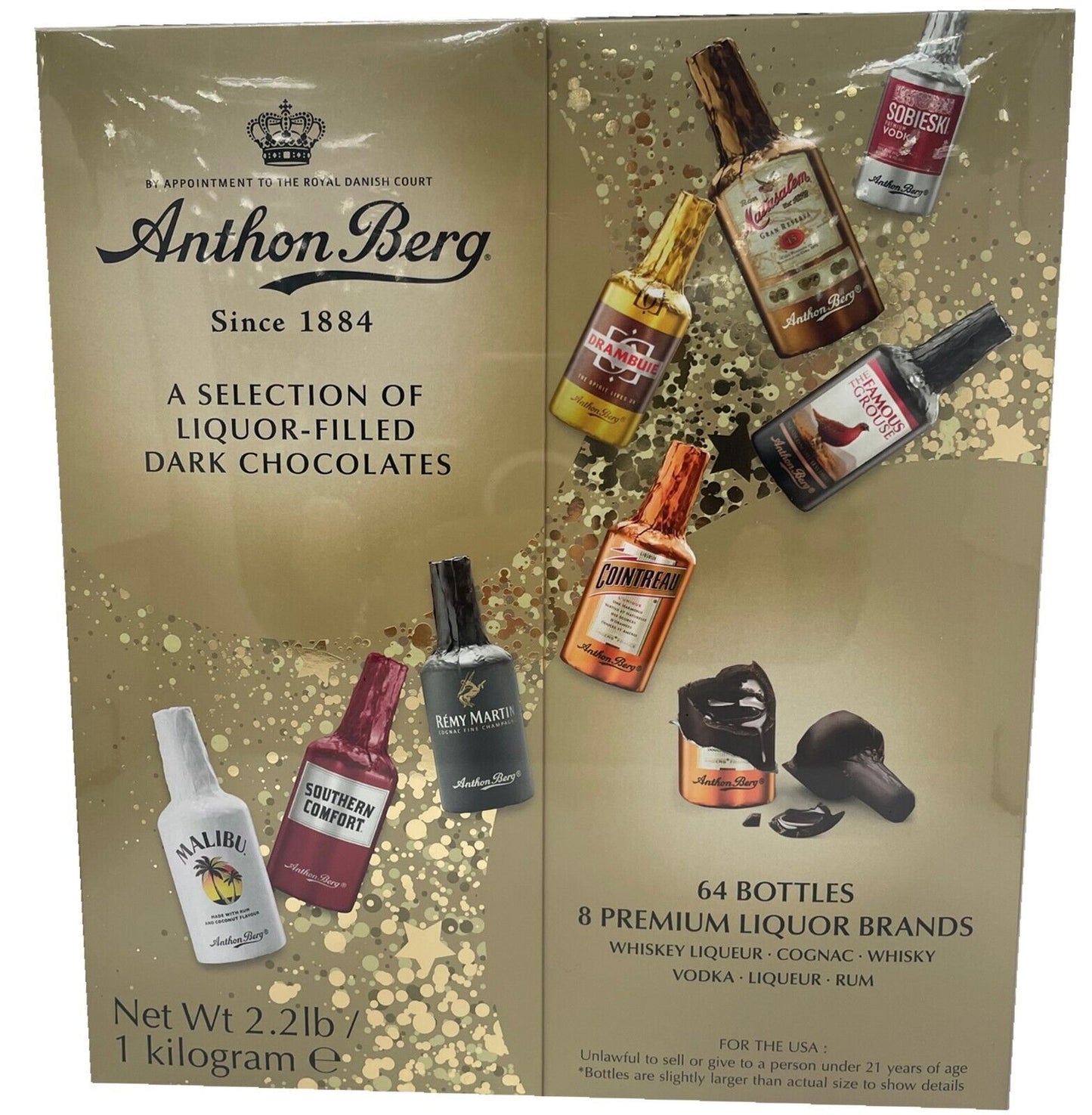 Chocolates Amargos Rellenos De Licor Anthon Berg 64 Piezas
