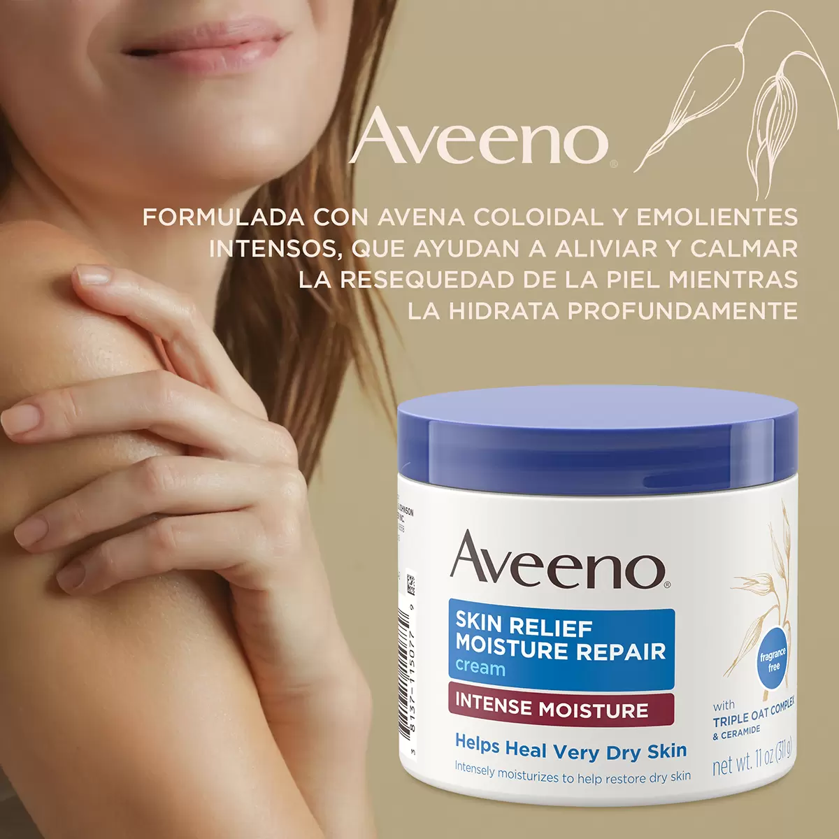 Crema Corporal De Humectacion Intensiva Avena Reparador