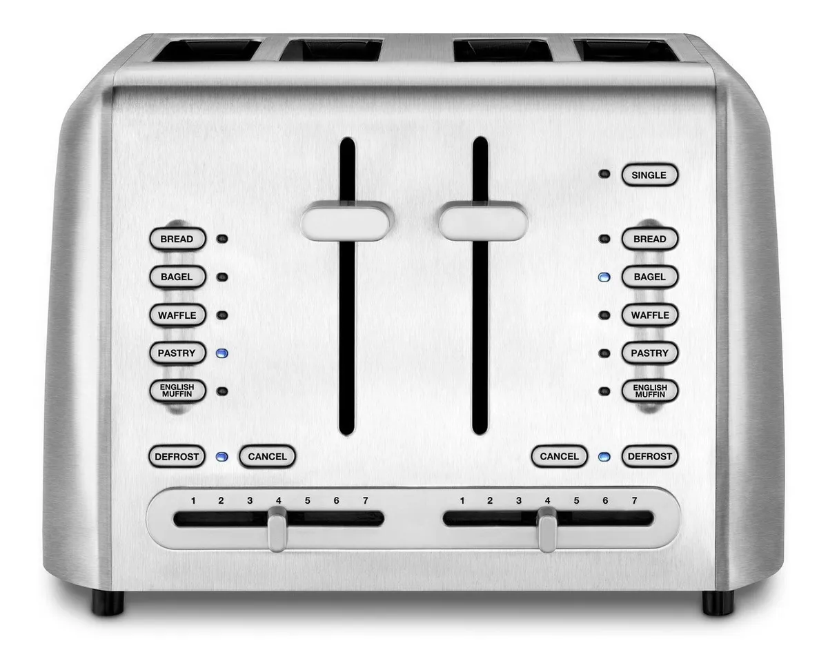 Tostador Para 4 Rebanadas De Pan Acero Inoxidable