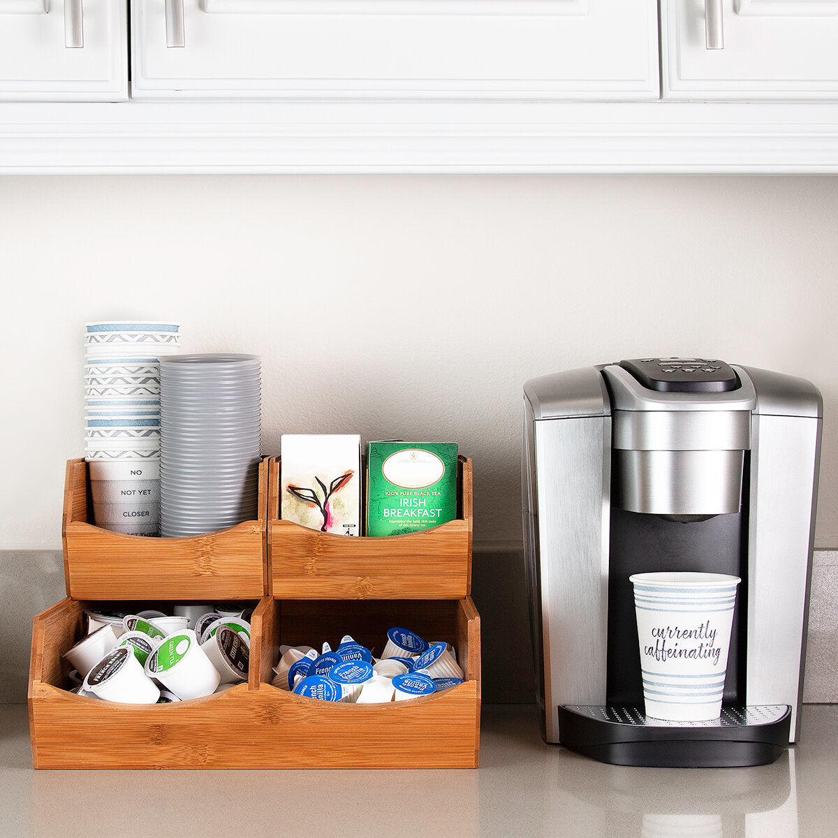Juego Organizador Cocina Bambu Estante Separador