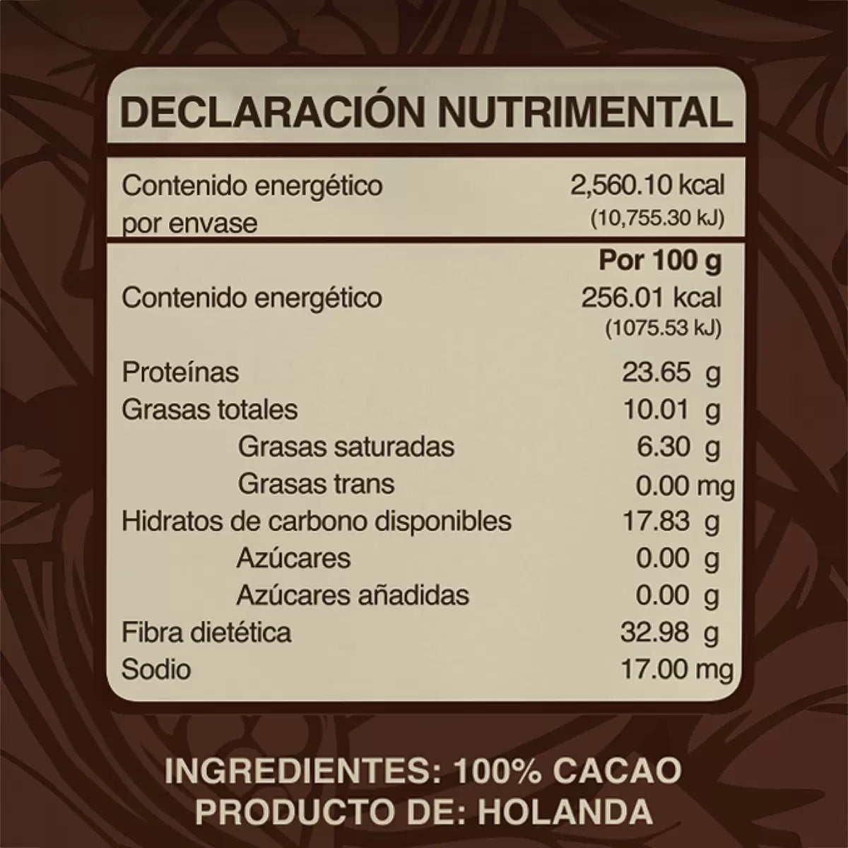 Abkkao Cacao en Polvo 100% Natural 1 kg