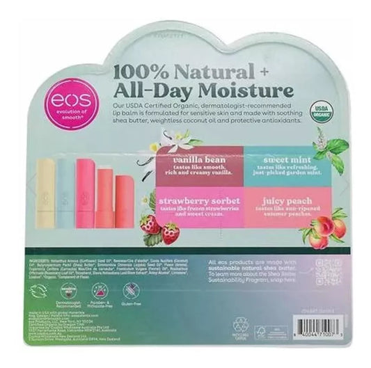 Balsamo Labial Eos Lip Balm De 9 Unidades