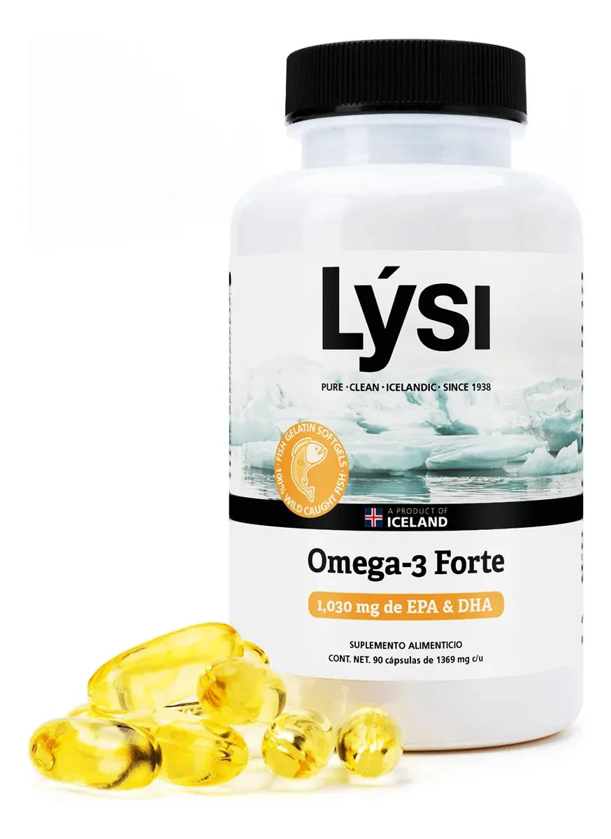 Lysi Omega 3 Forte EPA DHA 1030 mg Cápsulas Aceite Pescado 90 Unidades