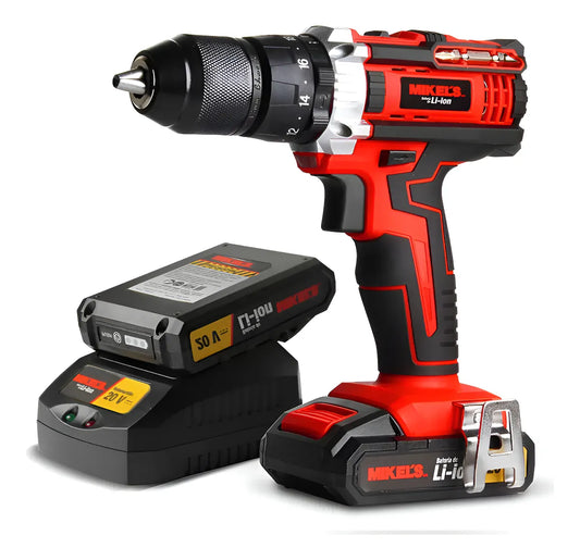 Rotomartillo Mikels Inalambrico Profesional Con Accesorios Rojo 50/60 Hz