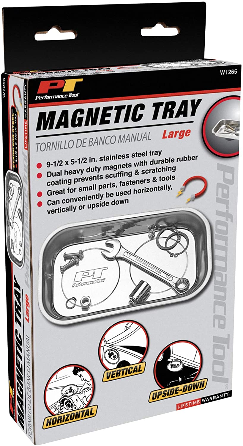 Charola Magnetica Acero Herramienta Trabajo Auto