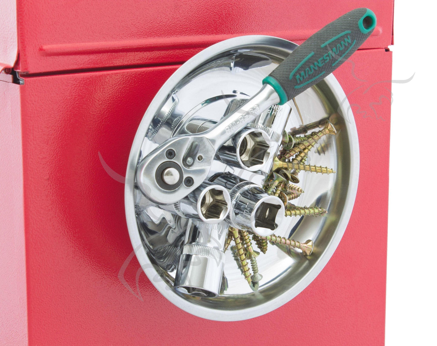 Charola Magnetica Acero Herramienta Trabajo Auto Bandeja